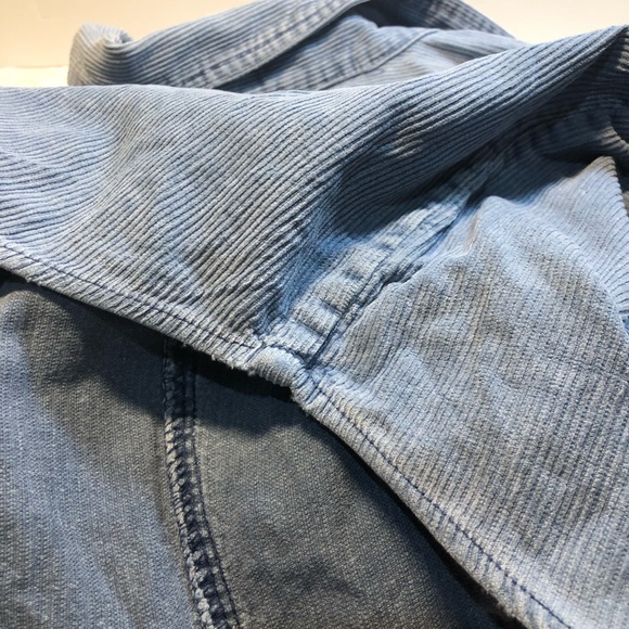 Harley Davidson Corduroy Button Shirt Long Sleeve Blue Biker Motorcycle Large - Picture 12 of 12